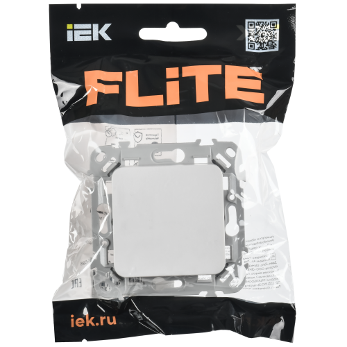 FLITE Выключатель 1-клавишный 10А ВС11-1-0-ФлЖ жемчуг IEK