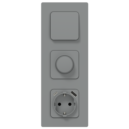 FLITE Розетка 1-местная с заземлением с защитными шторками 16А с USB A+C 20Вт безвинтовое крепление РСЮшс11-1-ФлС серый IEK FLITE Розетка 1-местная с заземлением с защитными шторками 16А с USB A+C 20Вт безвинтовое крепление РСЮшс11-1-ФлС серый IEK