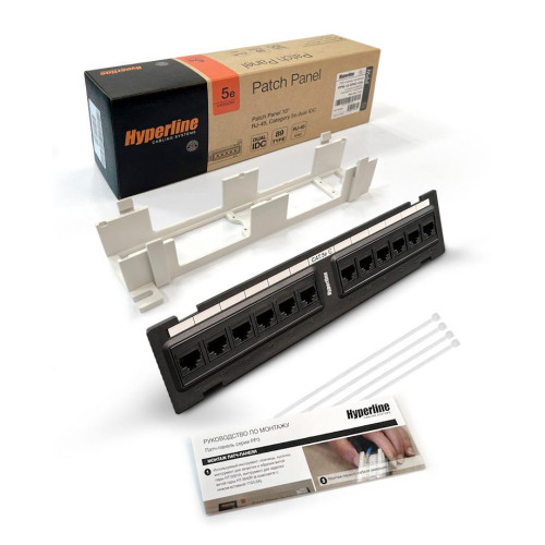 Патч-панель Hyperline PPW-12-8P8C-C5E 12xRJ45 кат.5e UTP Патч-панель Hyperline PPW-12-8P8C-C5E 12xRJ45 кат.5e UTP