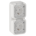 TORS Розетка 2-местная вертикальная 16А IP55 TS332 белый IEK TORS Розетка 2-местная вертикальная 16А IP55 TS332 белый IEK