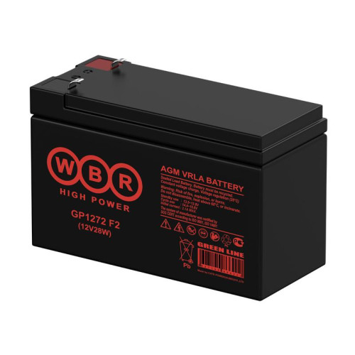 Аккумулятор 12В 7.2А.ч WBR GP1272 F2 28W Аккумулятор 12В 7.2А.ч WBR GP1272 F2 28W