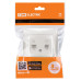 Розетка телефонная RJ11 + компьютерная RJ45 перламутр Розетка телефонная RJ11 + компьютерная RJ45 перламутр