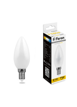 Лампа светодиодная Feron LB-66 Свеча E14 7W 230V 2700K