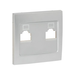 Валенсия лиц. панель розетки RJ-45 1-местная сталь EKF