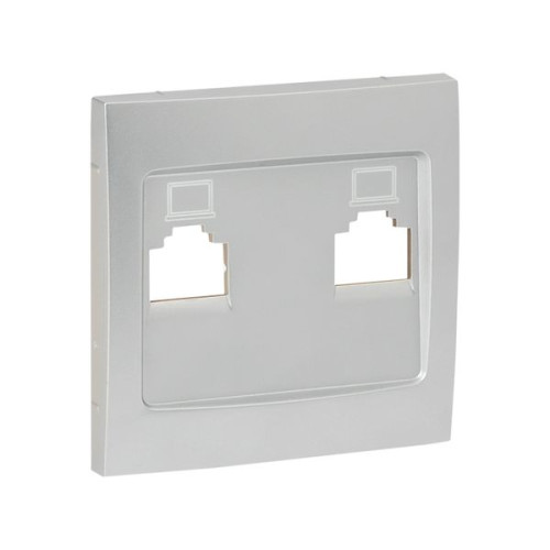Валенсия лиц. панель розетки RJ-45 1-местная сталь EKF