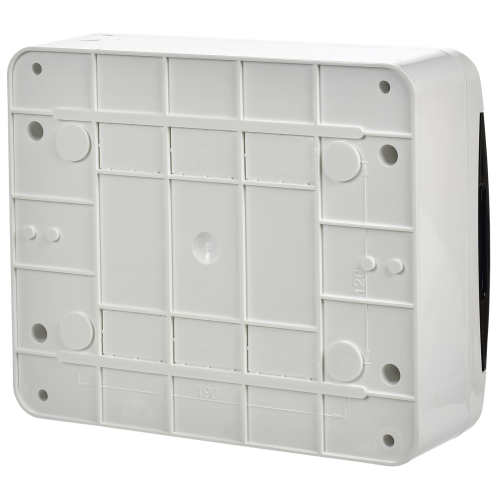 TEKFOR Корпус пластиковый ЩРН-П-12 IP41 черная прозрачная дверь IEK