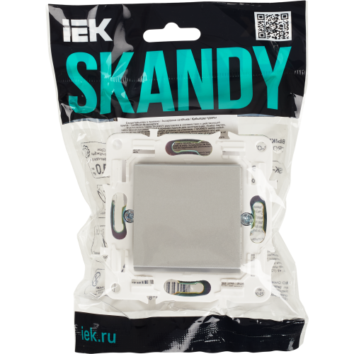 SKANDY Выключатель 1-клавишный перекрестный 10А SK-V03S серебряный IEK SKANDY Выключатель 1-клавишный перекрестный 10А SK-V03S серебряный IEK