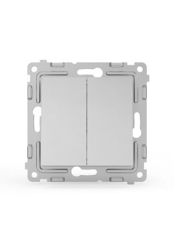 Выключатель 2-кл. СП Pixel 10А IP20 механизм алюм. TOKOV ELECTRIC TKE-PX-V2-C03