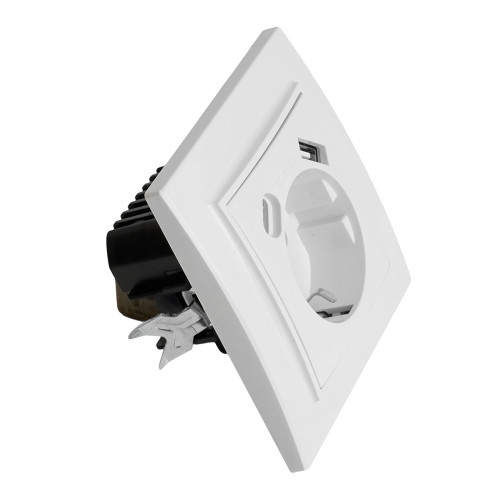 Розетка 1-местная STEKKER, PST16-9016-01, 250В, 2.1А с USB+ type C, серия Эрна, белый Розетка 1-местная STEKKER, PST16-9016-01, 250В, 2.1А с USB+ type C, серия Эрна, белый