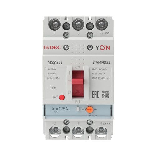 Авт. выкл. YON MGS125 3P 100-125A 18kA Авт. выкл. YON MGS125 3P 100-125A 18kA