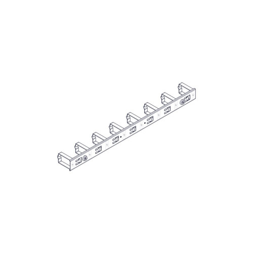 Вертикальный кабельный организатор Uniprom, 2x8 колец, черный
