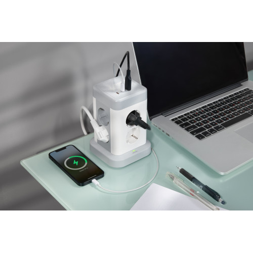 Удлинитель У08K 8 мест 2P+PE 1,5м 3х1,0мм2 16А/250В USB A+C 20Вт серый DOMINIC IEK Удлинитель У08K 8 мест 2P+PE 1,5м 3х1,0мм2 16А/250В USB A+C 20Вт серый DOMINIC IEK
