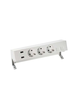 Блок розеточный настольный Simon 400 3х2P+E 2хUSB зарядное устройство адаптер для 2хRJ45 моноблок бел. Simon 42523020-130