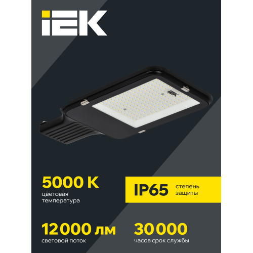Светильник светодиодный консольный ДКУ 1013-120Д 5000К IP65 IEK Светильник светодиодный консольный ДКУ 1013-120Д 5000К IP65 IEK