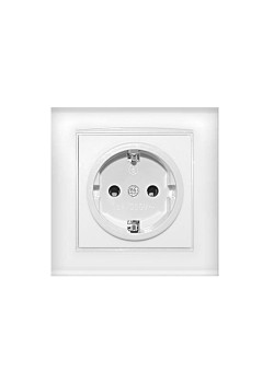 Розетка 1-м СП Бриллиант 16А IP20 с заземл. бел. UNIVersal 7947625