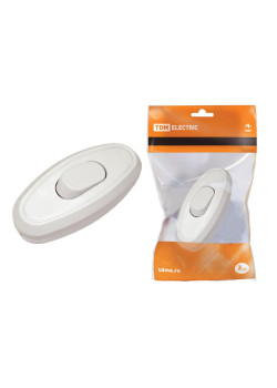 Выключатель шнур/ Выключатель на шнур 6А 250В белый
