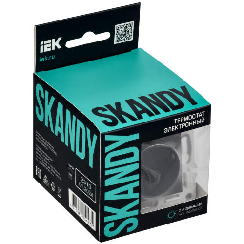 SKANDY Термостат электронный с индикацией SK-T01T титан IEK SKANDY Термостат электронный с индикацией SK-T01T титан IEK
