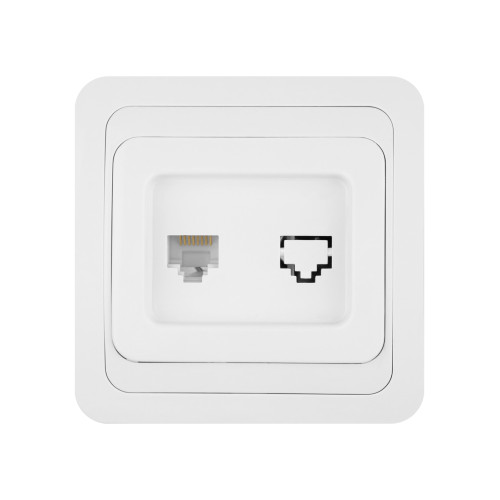 Розетка компьютерная RJ-45 белая Розетка компьютерная RJ-45 белая