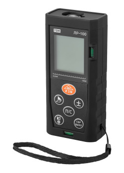 Лазерная рулетка ЛР-100, дальность 100 м, точность 2 мм, подсветка, IP54, 2хAAA, “Алмаз” TDM