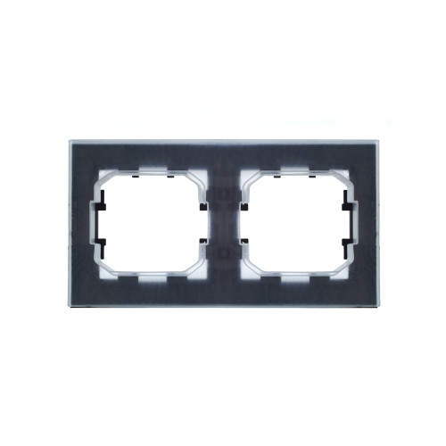 BRITE Рамка 2-местная IP44 РУ-2-БрЧ-44 черный IEK