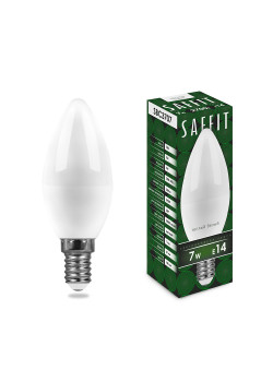 Лампа светодиодная SAFFIT SBC3707 Свеча E14 7W 230V 2700K