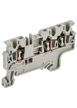 ARMAFIX Клемма пружинная CX2.5-3 2,5мм2 трехконтактная серая IEK