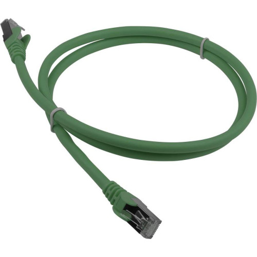 Патч-корд Lanmaster LAN-PC45/S6A-1.0-GN FTP RJ-45 вил.-вилка RJ-45 кат.6A 1м зеленый LSZH (уп.:1шт)