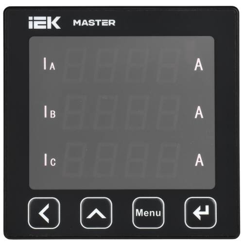 Амперметр цифровой щитовой трехфазный RS-485 96х96 LED MASTER IEK Амперметр цифровой щитовой трехфазный RS-485 96х96 LED MASTER IEK