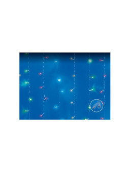 Занавес LED с эффектом мерцания ULD-C3020-240/TTK MULTI IP44 3х2м соед. 240 сдиодов разноцвет. свет провод прозр. Uniel UL-00007216