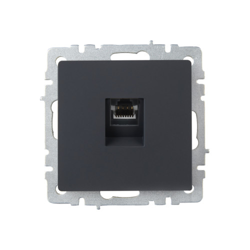 BRITE Розетка компьютерная RJ45 кат.5E РК10-БрГ графит IEK