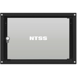 Шкаф коммутационный NTSS Lime (NTSS-WL6U5535GS-BL) настенный 6U 550x350мм пер.дв.стекл несъемн.бок.пан. 30кг черный 270мм 8.4кг 110град. 370мм IP20 сталь