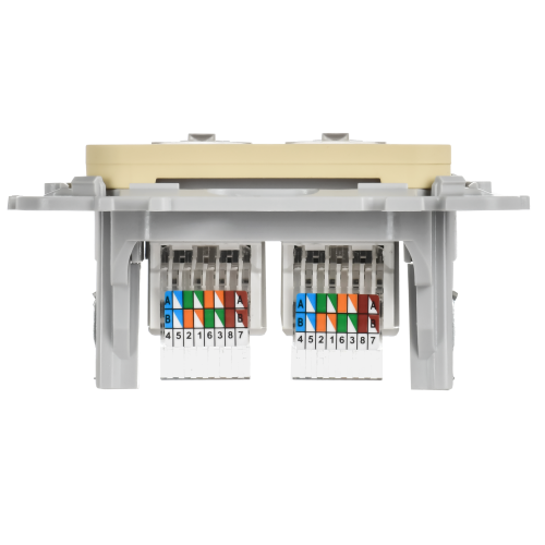FLITE Розетка 2-местная компьютерная RJ45 категория 5Е UTP РК5е-2-0-ФлН навахо IEK FLITE Розетка 2-местная компьютерная RJ45 категория 5Е UTP РК5е-2-0-ФлН навахо IEK