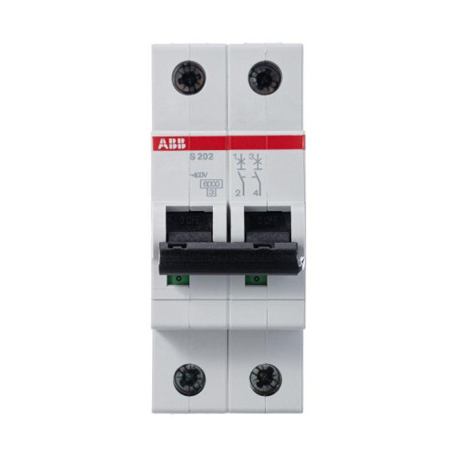 Выключатель автоматический модульный 2п C 40А 6кА S202 C40 ABB 2CDS252001R0404 Выключатель автоматический модульный 2п C 40А 6кА S202 C40 ABB 2CDS252001R0404
