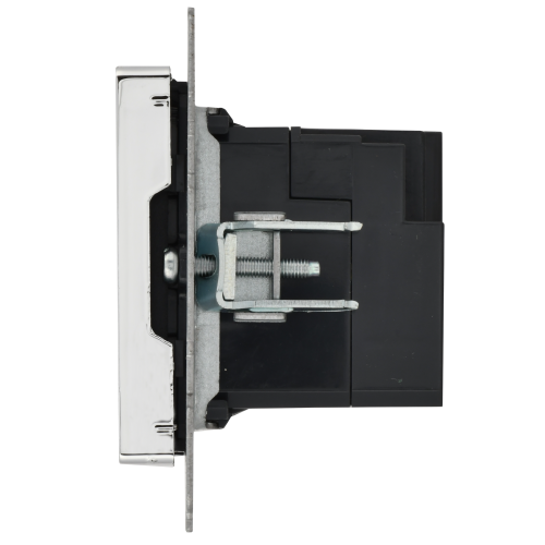 BRITE Розетка USB A+C 18Вт РЮ11-1-БрГН металл хром/никель IEK BRITE Розетка USB A+C 18Вт РЮ11-1-БрГН металл хром/никель IEK