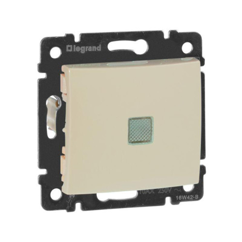 Переключатель проходной 1-кл. СП Valena 10А IP31 250В с зел. индикацией механизм сл. кость Leg 774326 Переключатель проходной 1-кл. СП Valena 10А IP31 250В с зел. индикацией механизм сл. кость Leg 774326