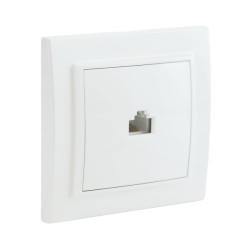 Минск Розетка RJ-45 1-местная СП белая EKF