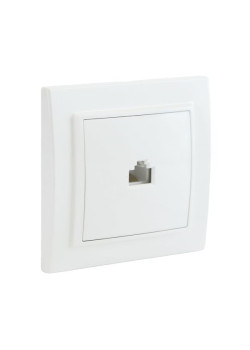 Минск Розетка RJ-45 1-местная СП белая EKF