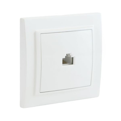 Минск Розетка RJ-45 1-местная СП белая EKF