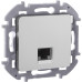Розетка компьютерная/ Розетка компьютерная RJ-45 категория 6 UTP алюминий INSPIRIA