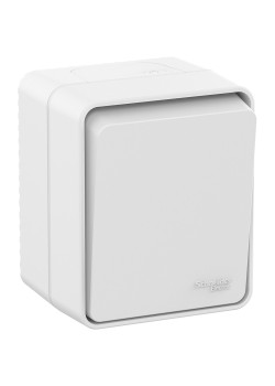 ATLASDESIGN PROFI IP54 О/У 1-клавишный ВЫКЛЮЧАТЕЛЬ, сх.1, 10АХ, БЕЛЫЙ