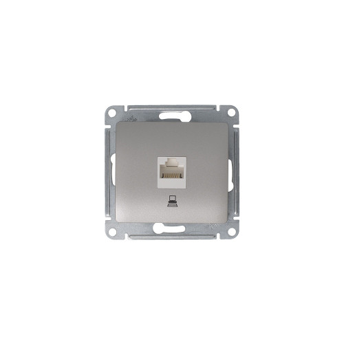 GLOSSA РОЗЕТКА компьютерная RJ45 кат. 5e, механизм, ПЛАТИНА GLOSSA РОЗЕТКА компьютерная RJ45 кат. 5e, механизм, ПЛАТИНА
