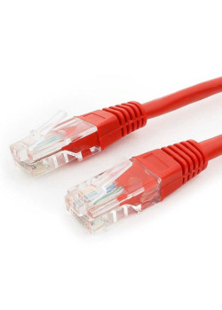 Патч-корд Premier PP12-0.25M/R 1000Гбит/с UTP 4 пары cat.5E CCA molded 0.25м красный RJ-45 (m)-RJ-45 (m)