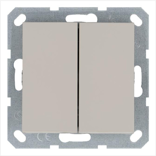 Переключатель перекрестный 2-кл. 10А IP20 механизм тауп Jasmart G3014T