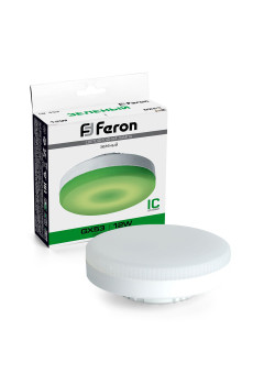 Лампа светодиодная Feron LB-455 GX53 12W 175-265V зеленая