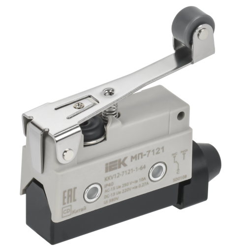Микропереключатель концевой МП-7121 рычаг с роликом IP40 IEK
