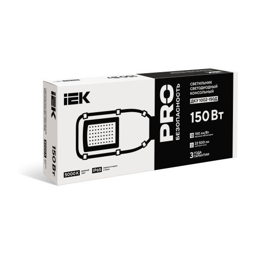 Светильник светодиодный консольный ДКУ 1002-150Д 5000К IP65 серый IEK