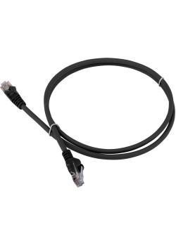 Патч-корд Lanmaster LAN-PC45/U5E-1.0-BK UTP RJ-45 вил.-вилка RJ-45 кат.5E 1м черный LSZH