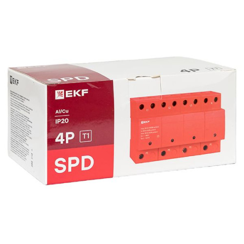 УЗИП Класс 1 Iimp 25kA (10/350μs) 4P EKF