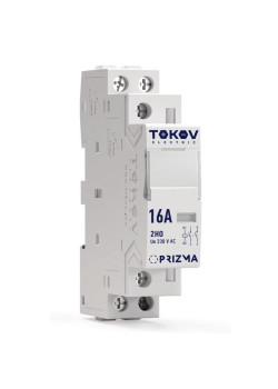 Контактор модульный 18мм 16А 230В АС 2НО PRIZMA TOKOV ELECTRIC TKE-PZ-MC-1-16-230-20