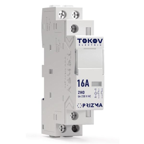 Контактор модульный 18мм 16А 230В АС 2НО PRIZMA TOKOV ELECTRIC TKE-PZ-MC-1-16-230-20